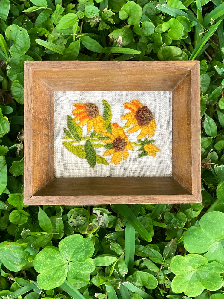Grow Into Something New - Knit Art In Distressed Frame - Therein - Modern & Vintage