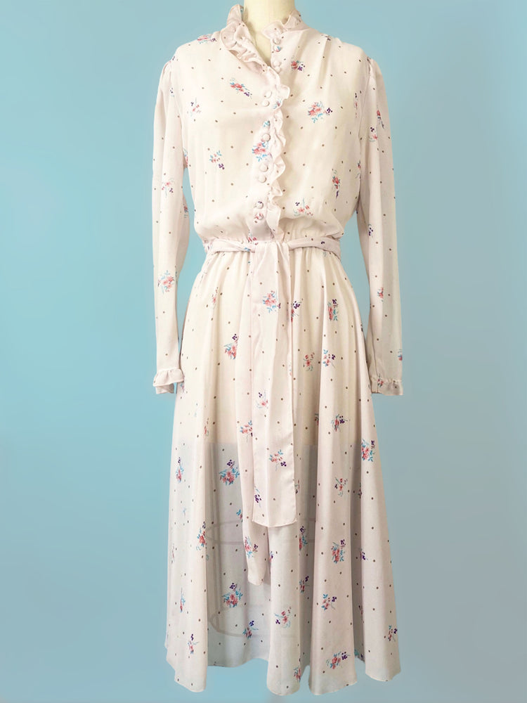 
                  
                    Grow Into Something New - Vintage Floral Chiffon Long Sleeve Dress - Therein - Modern & Vintage
                  
                