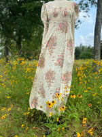 Grow Into Something New - Vintage Floral Boho 70's Maxi Dress - Therein - Modern & Vintage
