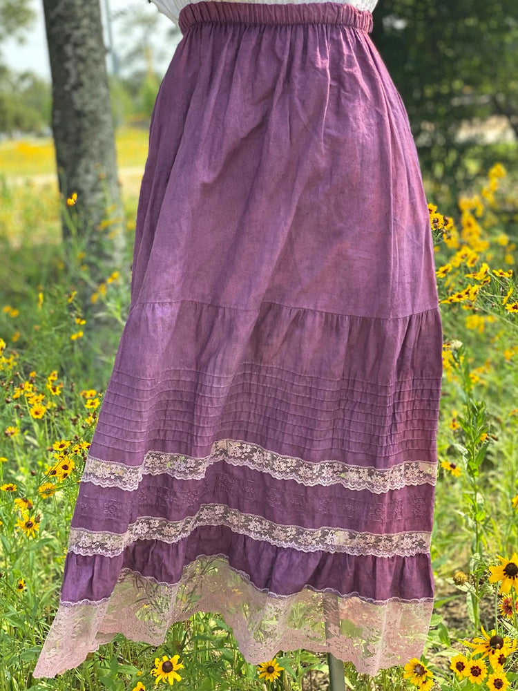Grow Into Something New - Vintage Hand Dyed Midi Skirt - Therein - Modern & Vintage