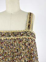 Vintage 70's Floral Pleated Dress