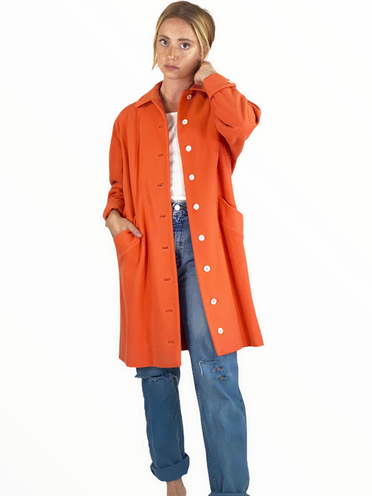 Vintage Dream Mod 60's Banging Orange Coat - Therein - Modern & Vintage
