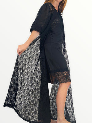 
                  
                    Vintage Dream Black Lace Kimono and Nightgown/Slip - Therein - Modern & Vintage
                  
                